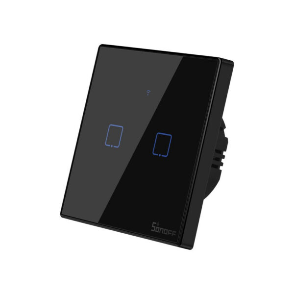 Intrerupator Smart  cu Touch WiFi + RF 433 Sonoff T3 EU TX, (2 canale) - imagine 4