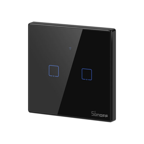 Intrerupator Smart  cu Touch WiFi + RF 433 Sonoff T3 EU TX, (2 canale) - imagine 2