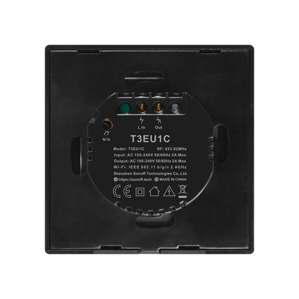 Intrerupator Smart  cu Touch WiFi + RF 433 Sonoff T3 EU TX, 1 canal - imagine 3