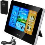 Statie Meteo Izoxis Smart Weather, Previziune Starea Vremii, Wireless, Afisaj Temperatura Interioara si Exterioara, Umiditate si Presiune Atmosferica, Display Color