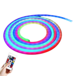Kit furtun luminos LED SMD RGB Waaterproof, telecomanda, lungime 5 m, alimentare priza