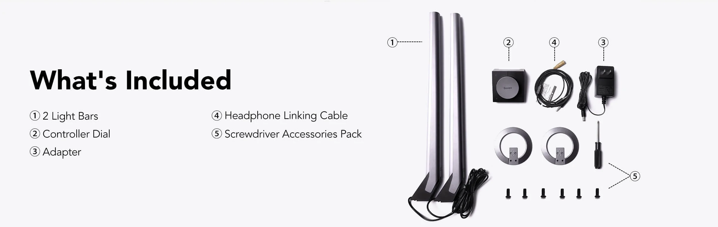 Set 2 buc lampa LED Govee H6047 RGBIC Wi-Fi Gaming Light Bars with Smart Controller, WiFi 5 Set 2 buc lampa LED Govee H6047 RGBIC Wi-Fi Gaming Light Bars with Smart Controller, WiFi