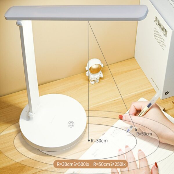 Lampa de birou LED Home DK-8002, Acumulator 800mAh, Control touch, 3 moduri, Incarcare USB, 5W - imagine 2