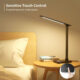 Lampa de birou LED Lepro PR310002 control Touch, 3 moduri, 9W, 750 Lumeni, Negru - imagine 3