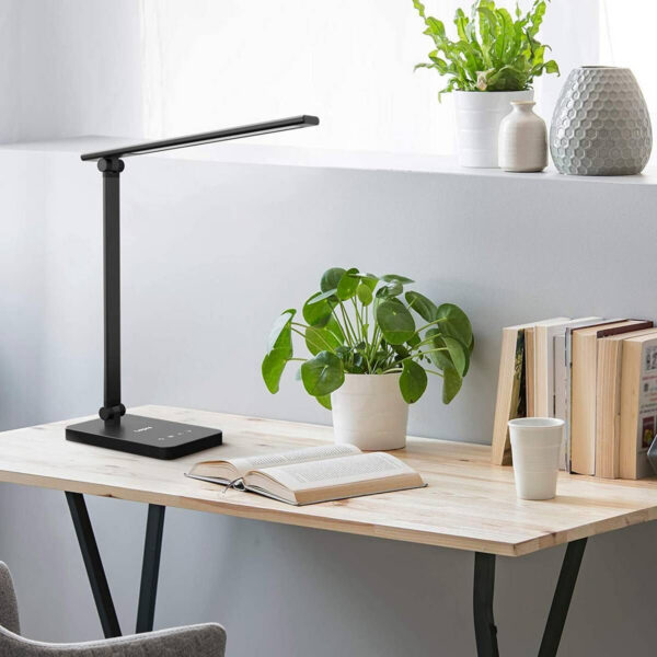 Lampa de birou LED Lepro PR310002 control Touch, 3 moduri, 9W, 750 Lumeni, Negru - imagine 5
