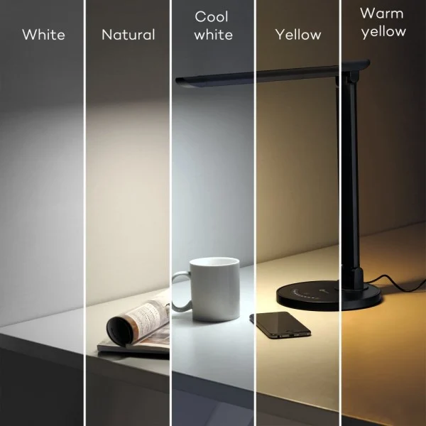 Lampa de birou LED TaoTronics TT DL13 control Touch, 5 moduri, Protectie Ochi -.Negru