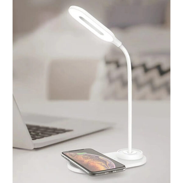 Lampa LED de birou Home DK-H12, Incarcator wireless, 3 moduri, control touch, USB-C, 6W - imagine 3