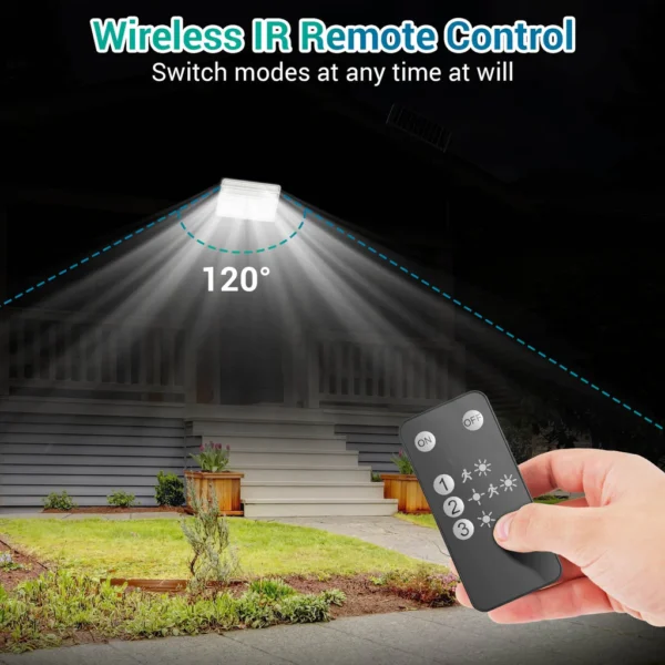Lampa solara de perete Ustellar LED UT88269, 2500lm, Telecomanda,  3 moduri, senzor de miscare - imagine 2