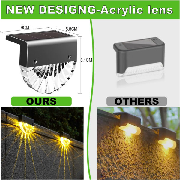 Set 2 lampi solare LED Rovo CD916, 2 moduri, lumina alb-cald, multicoloara - imagine 4