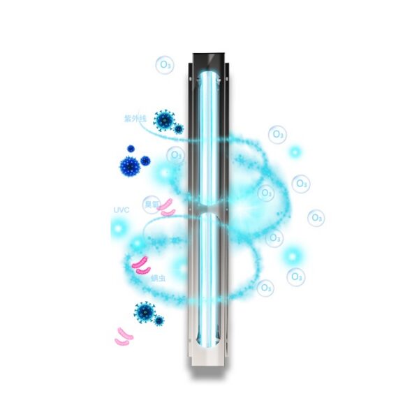Lampa UV-C germicida, 150W, cu ozon, telecomanda, fixare perete, uz profesional - imagine 1
