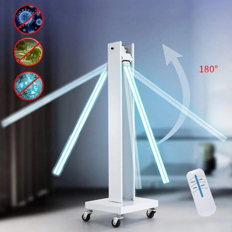 Lampa UV-C germicida cu brat mobil, fara ozon, telecomanda, timer, 300W 1 lampa uvc 300w brat mobil fara ozon 2