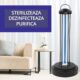 Lampa germicida UV-C cu ozon, telecomanda, timer, functie delay, cadru metalic, 36W - imagine 8