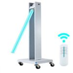 Lampa UV-C germicida profesionala cu brat mobil, telecomanda, timer, cadru metalic, 150W