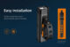 Lanterna LED pentru bicicleta Supfire BL11, 120m, 400Lm, acumulator 2000 mAh, USB - imagine 2