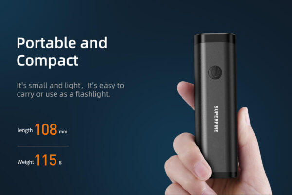 Lanterna LED pentru bicicleta Supfire BL11, 120m, 400Lm, acumulator 2000 mAh, USB - imagine 4