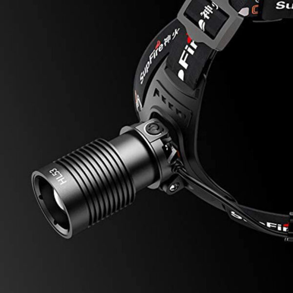 Lanterna LED pentru cap Superfire HL53, Zoom, 180lm, 400m, 2 2000mAh, incarcare USB - imagine 5
