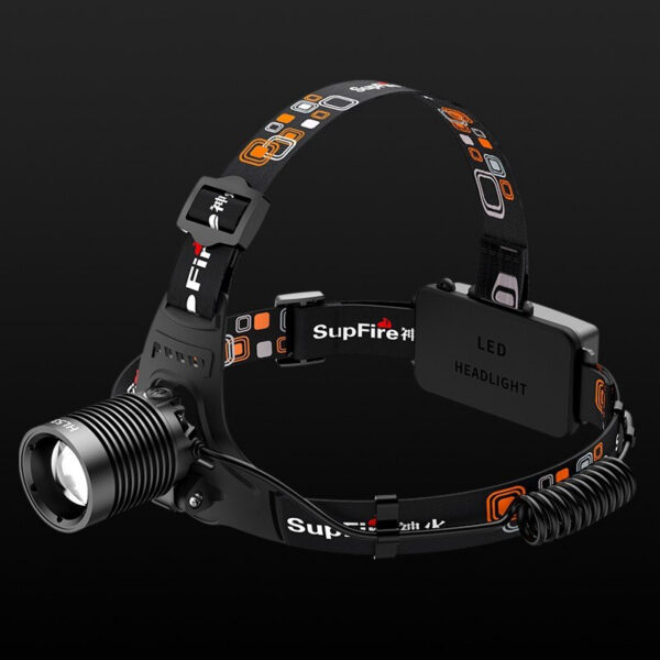 Lanterna LED pentru cap Superfire HL53, Zoom, 180lm, 400m, 2 2000mAh, incarcare USB - imagine 2