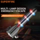 Lanterna Solara LED Superfire D30, USB-C, 310lm, 120m, 200mAh, sonerie, lumina de urgenta - imagine 3