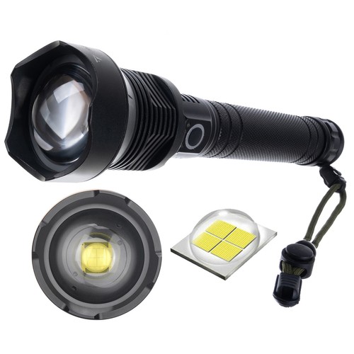 Lanterna profesionala P70, 4500 lumeni, 3 moduri de iluminare, LED puternic, reincarcabila USB