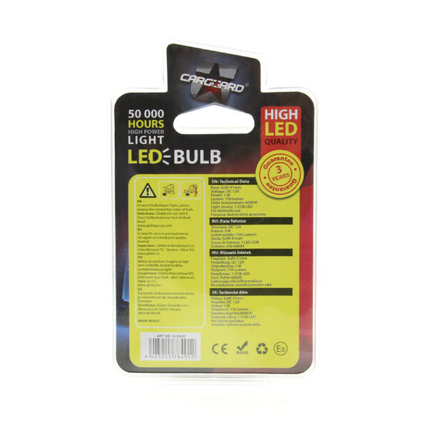 LED sofit pentru plafoniera si numar de inmatriculare Carguard CLD020, 41 mm, 150 lumeni, 12V, set 2 buc - imagine 4