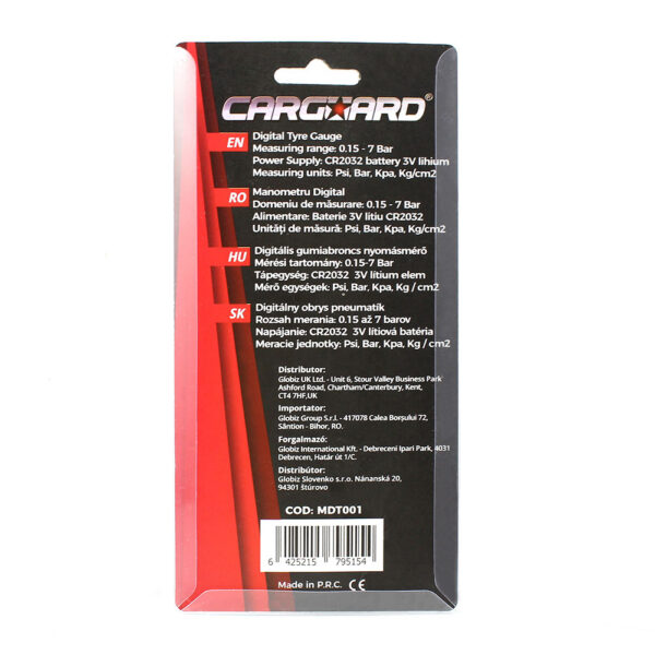 Manometru digital Carguard, tester presiune pneuri 0,15 - 7 Bar - imagine 5
