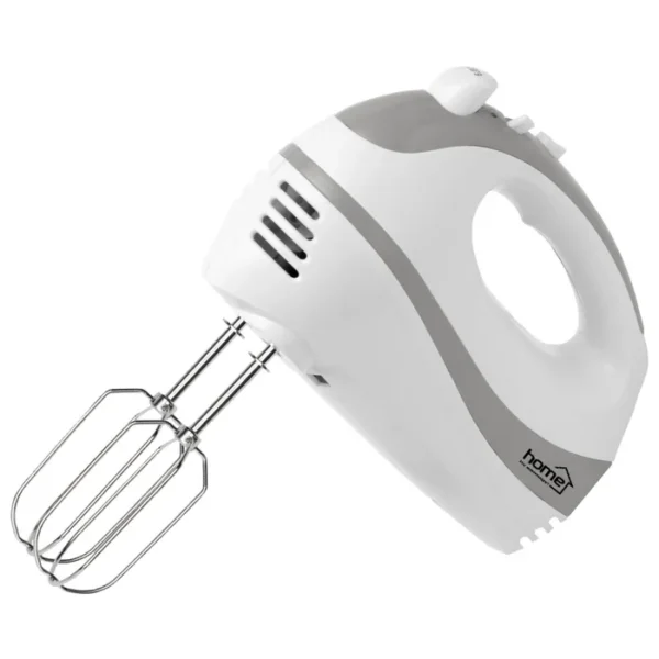 Mixer de mana Home 250W, 5 Trepte de Viteza, Teluri pentru Spuma si Framantat, functie Turbo, alb - imagine 1