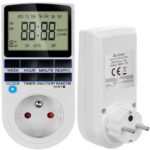 Priza programabila digitala Izoxis, timer saptamanal, ecran LCD, 3680 W, programare 24/7, Alb