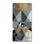 Panou Radiant Ceramic cu Infrarosu ArtHeat, Tip Tablou, Model Abstract Pyramid, Smart WiFi, 120 x 60 cm, Telecomanda, Termostat, 500 W