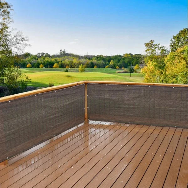 Paravan pentru balcon, terasa, gard, UV, 800 g/m2, maro, 3x0.9 m - imagine 10