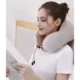Perna de masaj cervical Soulima, functie de incalzire, intensitate reglabila, spuma memorie, USB - imagine 3