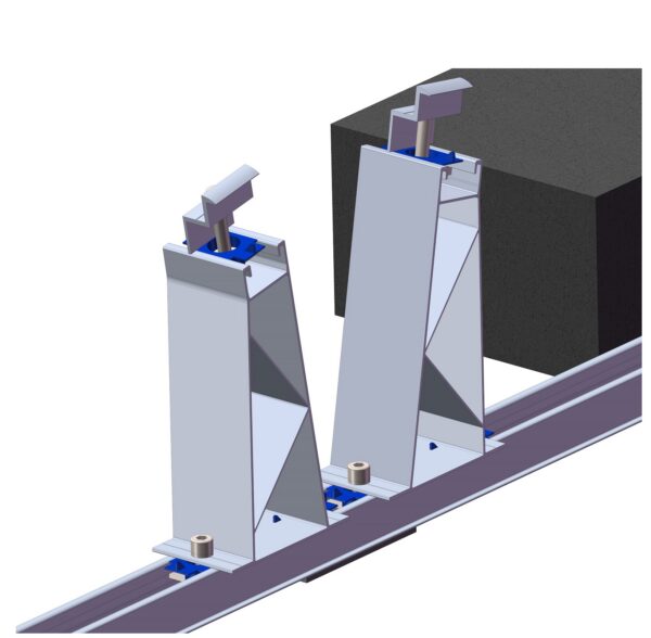 Picior spate GLOBIZ, pentru montare acoperis plat 10° model "P" - imagine 2