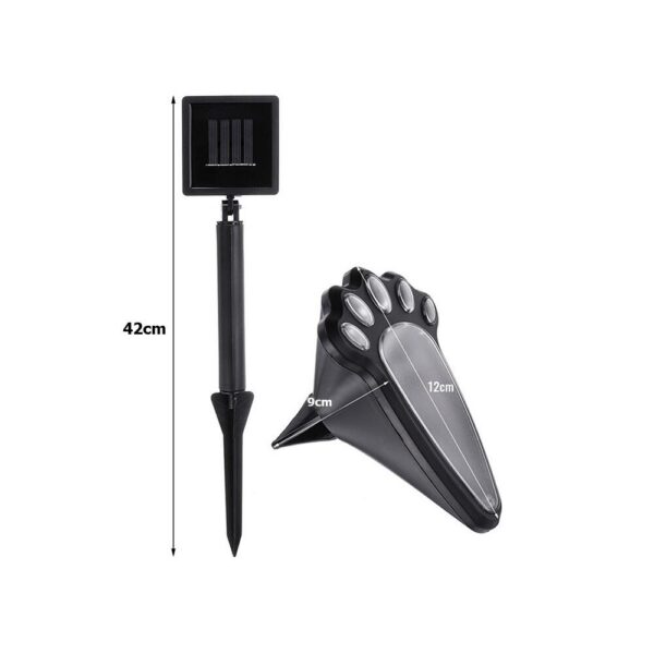 Lampa solara pentru gradina, Verk Group, model urme animal, AA, 1.2 V, set 4 buc, 9x12 cm - imagine 4
