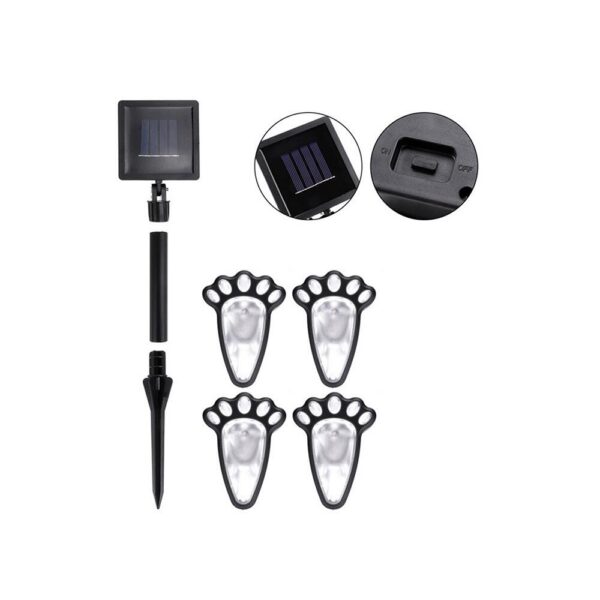 Lampa solara pentru gradina, Verk Group, model urme animal, AA, 1.2 V, set 4 buc, 9x12 cm - imagine 3