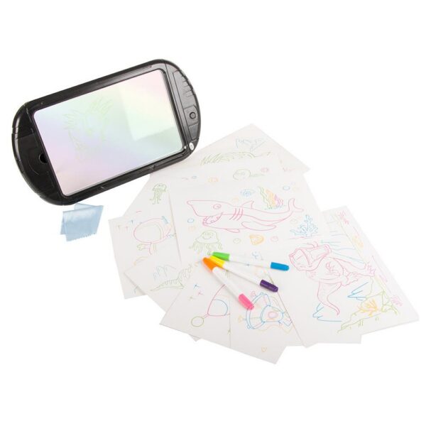 Tableta grafica/desenat pentru copii, Verk Group, 3 markere, LED, 3xAA, 35x20 cm - imagine 6