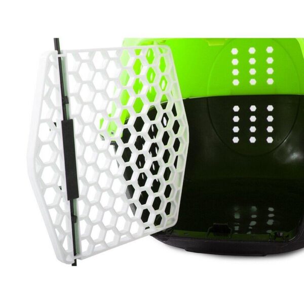 Cusca/geanta pentru transport caine/pisica, Verk Group, plastic, verde si nergu, 48x32x30 cm - imagine 6