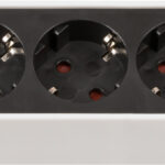 Prelungitor Brennenstuhl Ecolor 4 prize, 2xUSB, 1.5m Negru Alb