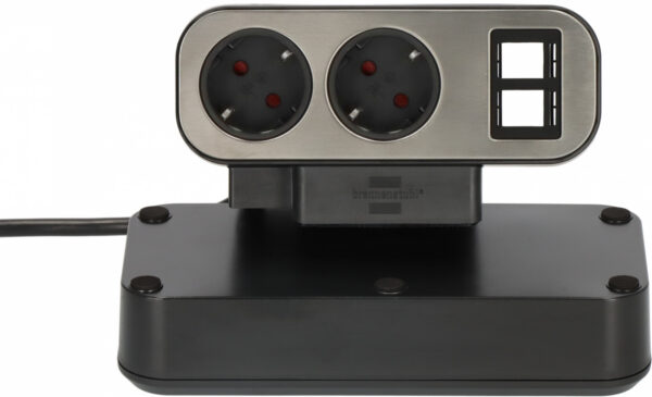 Prelungitor pentru birou Brennenstuhl estilo Duplex Desktop, Protectie la supratensiune, 9 prize, 2X Module Keystone, 2m - imagine 2
