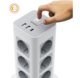 Prelungitor tip Turn Tessan TPS04-DE, 12 prize, 3 USB, 1 USB-C, 3A, cablu 2m - imagine 5