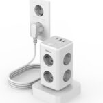 Prelungitor tip Turn Tessan TS-306TS-C, 6 prize, 2 USB, 1 USB-C, 3A, cablu 2m