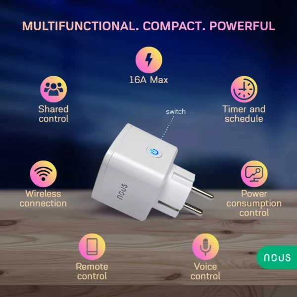 Priza inteligenta WiFi NOUS A7, 16A - imagine 11