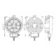 Proiector LED Auto Carguard, 27 W, 9 SMD LED, 6000-7000K, 2000 lumeni - imagine 6