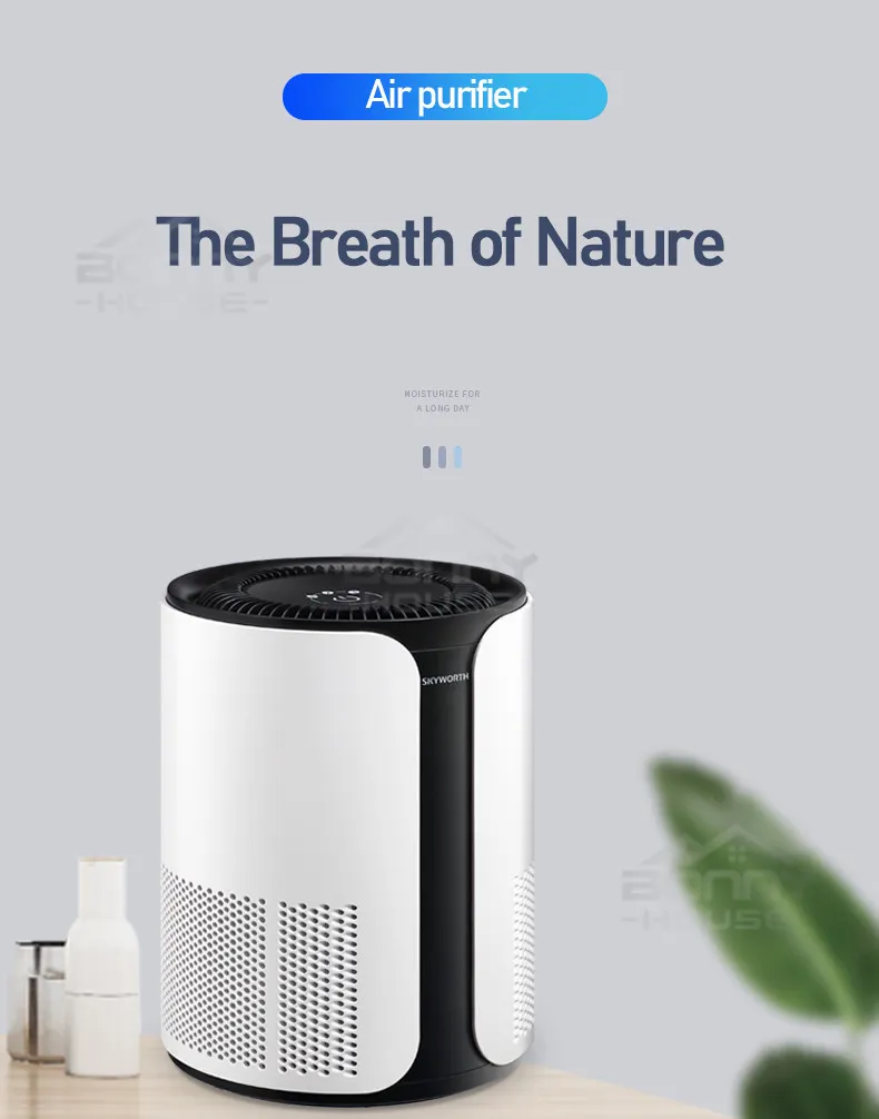 Purificator de aer Home Smart WiFi, True Hepa, Ionizare, Touch Screen, Timer, Indicator schimbare filtru, CADR 150 mc/h, 28W