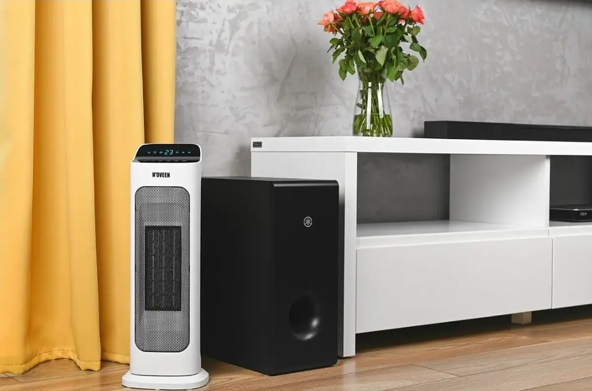 Radiator ceramic Smart WiFi, 2 trepte de incalzire, Termostat, Time, Telecomanda