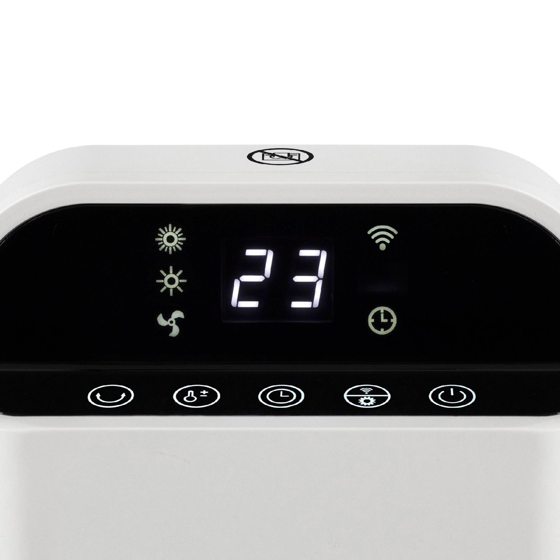 Radiator ceramic Smart WiFi, 2 trepte de incalzire, Termostat, Time, Telecomanda
