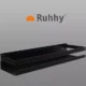 Raft de depozitare universal Ruhhy XXL, Inox, 50 x 10.5 cm, Negru - imagine 11