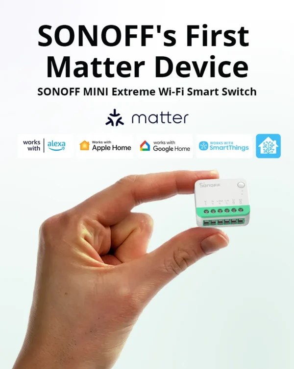 Releu Smart Wifi Sonoff MINIR4M Extreme - Matter - imagine 3