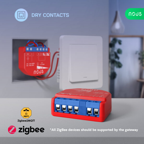 Releu inteligent Nous B2Z, 16A, ZigBee, 1 canal PM, Monitorizare energie - imagine 7