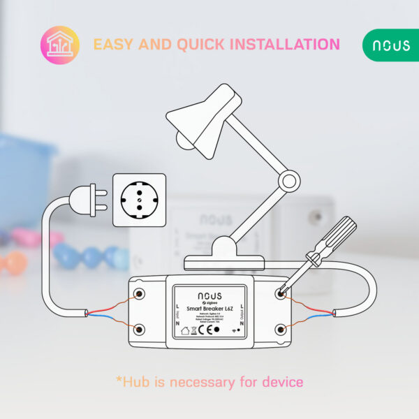 Releu wireless Nous L6Z, 10A, ZigBee - imagine 3