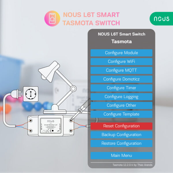 Releu wireless Nous L6T, 10A, Tasmota - imagine 3