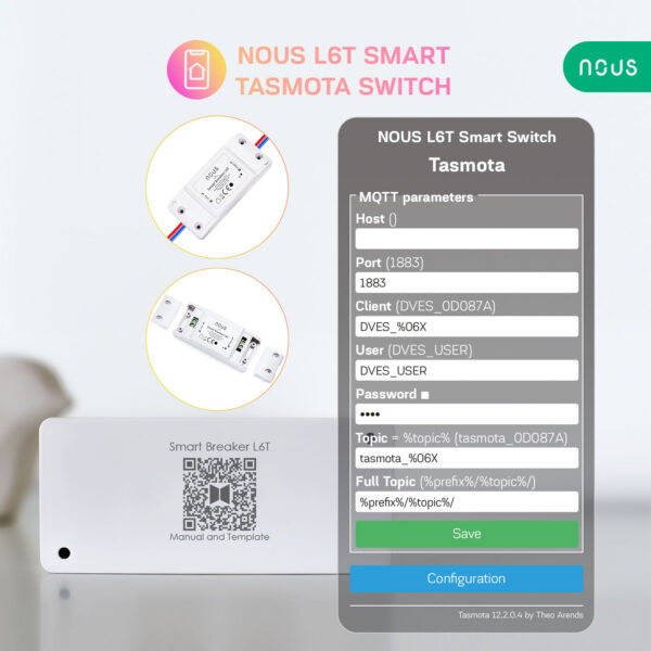 Releu wireless Nous L6T, 10A, Tasmota - imagine 4